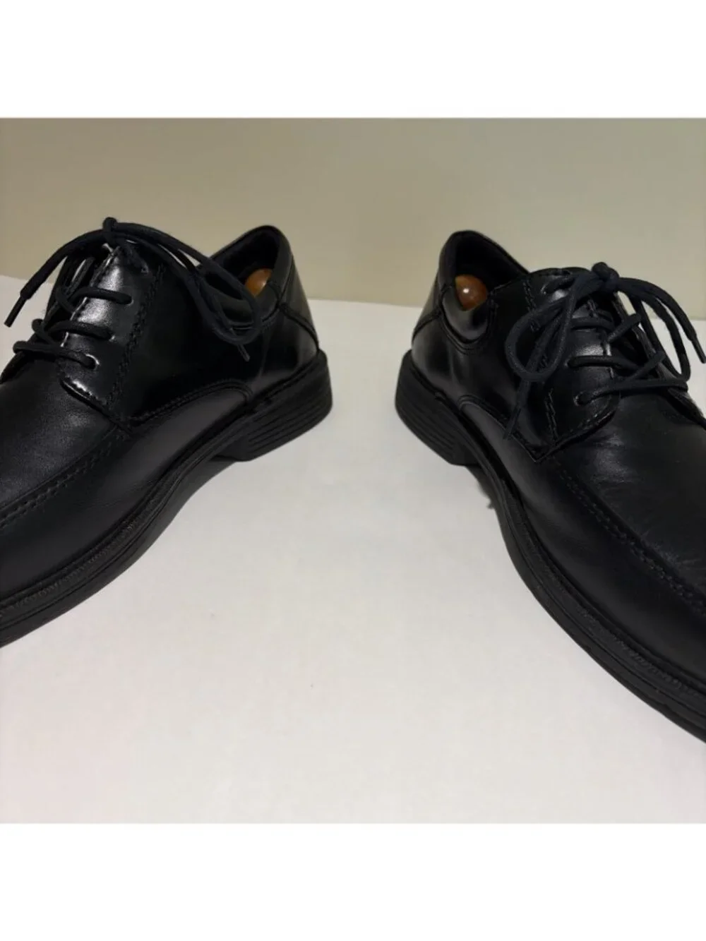 Nunn Bush Mens Black Leather Comfort Gel Oxford Shoes 81822-001 Size 10M Classic